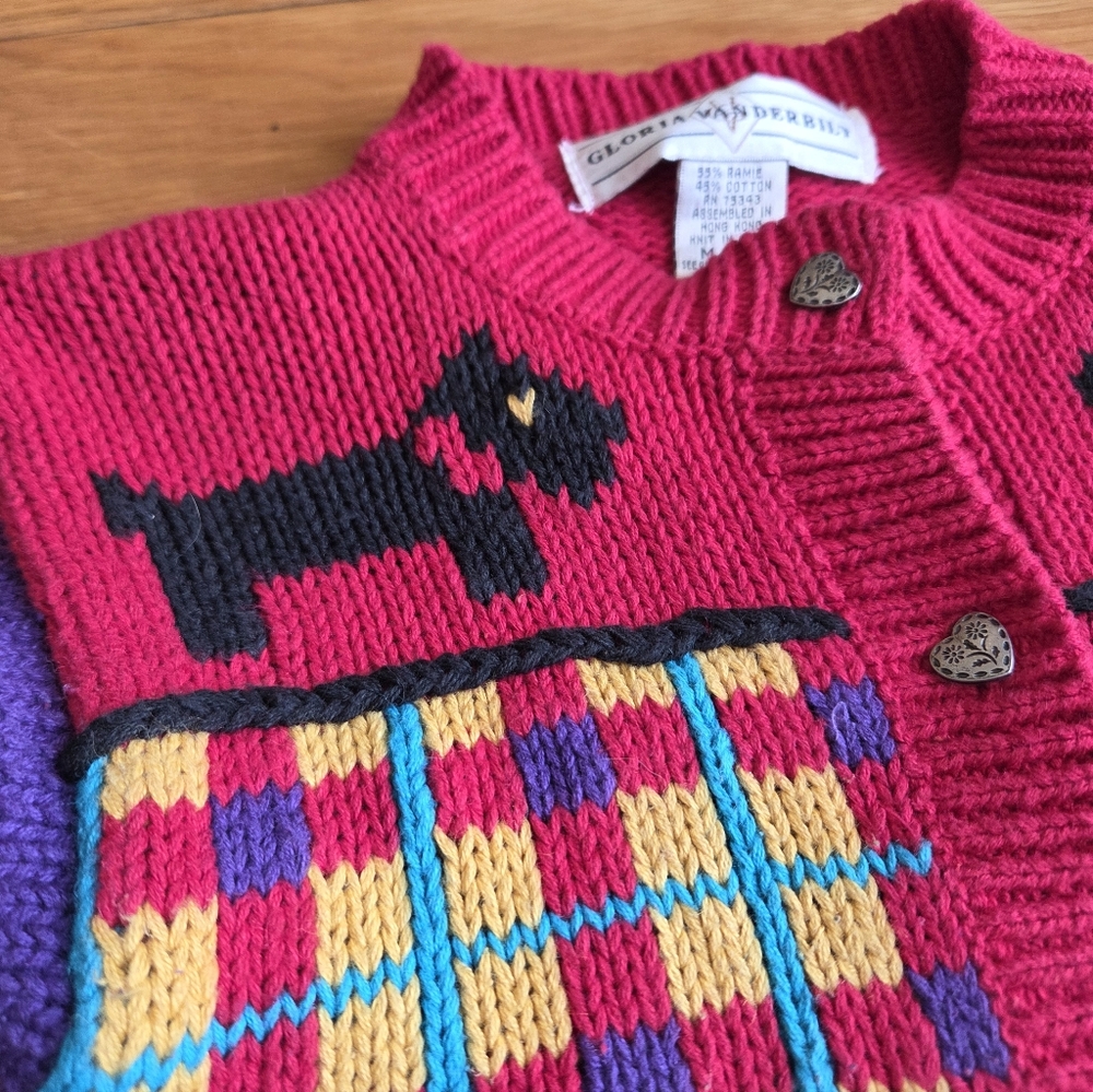 Vintage Gloria Vanderbilt Childrens Cardigan Natural Fibers Size 5/6 - Picture 4 of 5